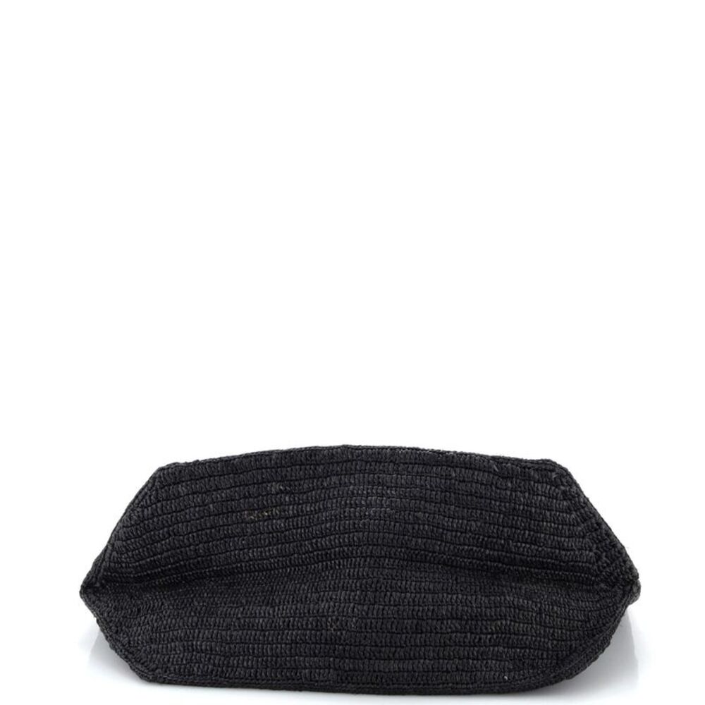 Loewe Fold Logo Strap Tote Raffia Large Black - Picture 4 of 6